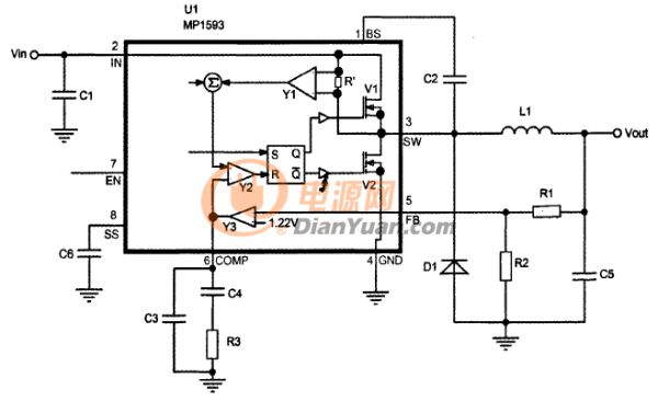 MPI593外部应用电路及部分内部原理图