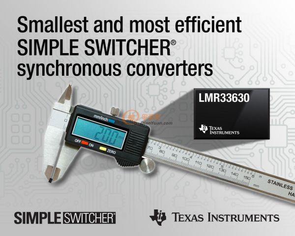 【德州仪器图片】TI推出业界最小封装和最高效率的SIMPLE SWITCHER®同步转换器