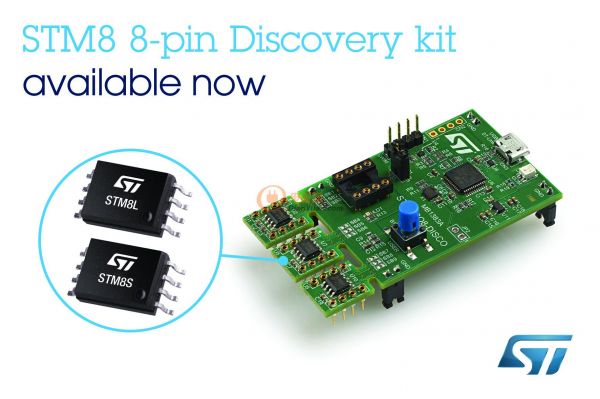 意法半导体发布含三款8引脚STM8微控制器的单板Discovery 套件，为用户带来便利、超值体验