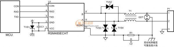 RS-485保护电路结电容对信号质量的影响