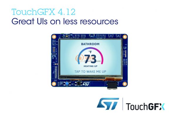 意法半导体更新TouchGFX软件包，提升用户界面视觉效果，减少对STM32内存和CPU的需求