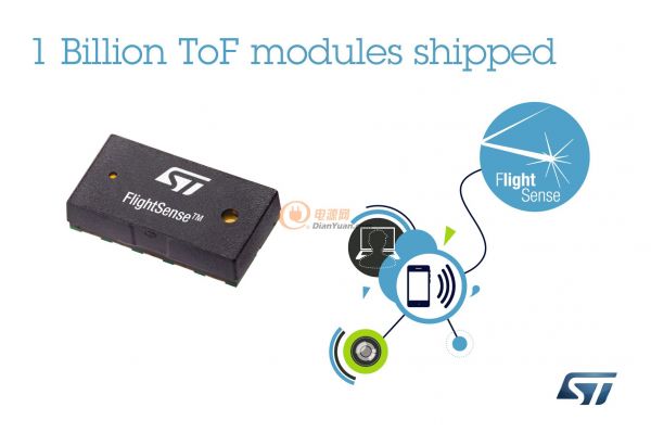 意法半导体飞行时间模块出货量突破10亿大关