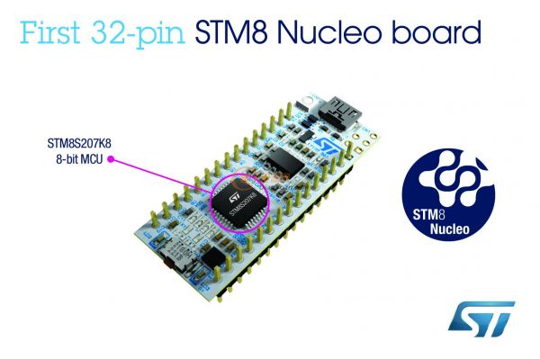 意法半导体推出经济好用的STM8 Nucleo-32开发板