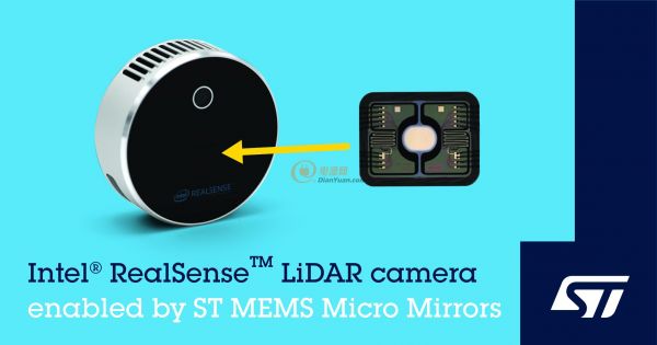 ST新闻稿2021年3月25日——意法半导体世上最小的微镜扫描技术助力英特尔Intel® RealSense™高分辨率LiDAR深度摄像头L515