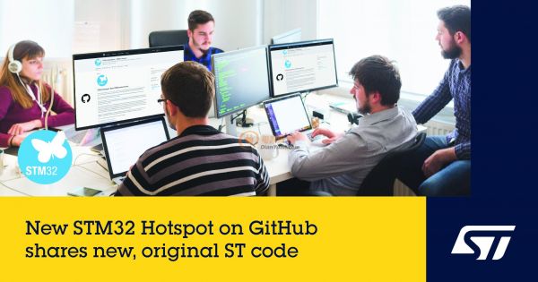 ST新闻稿2022年10月19日——意法半导体在 GitHub网站上开设 STM32 Hotspot社区，发布内部项目的可信代码