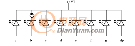 共阴极数码管内部结构