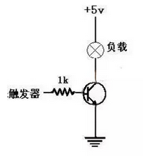 三极管开关电路指示数字正反器的输出状态