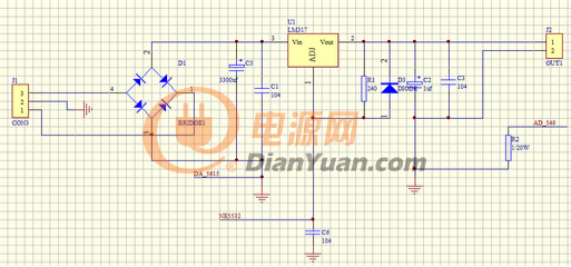 LM317稳压原理图