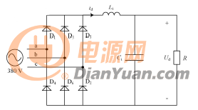 三相整流桥及LC滤波器电路