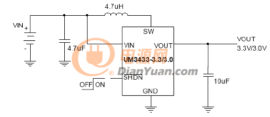 3V、3.3V输出的应用电路