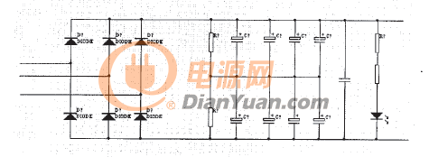 电路中的不控整流部分电路图