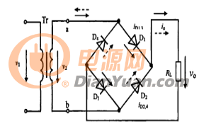 单相桥式整流电路图