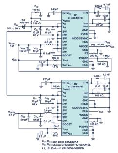 60 V输入单芯片转换器可在没有超级电容或其他附加元件的情况下为关键电路供电