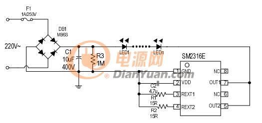 高壓線性恒流LED驅(qū)動芯片4