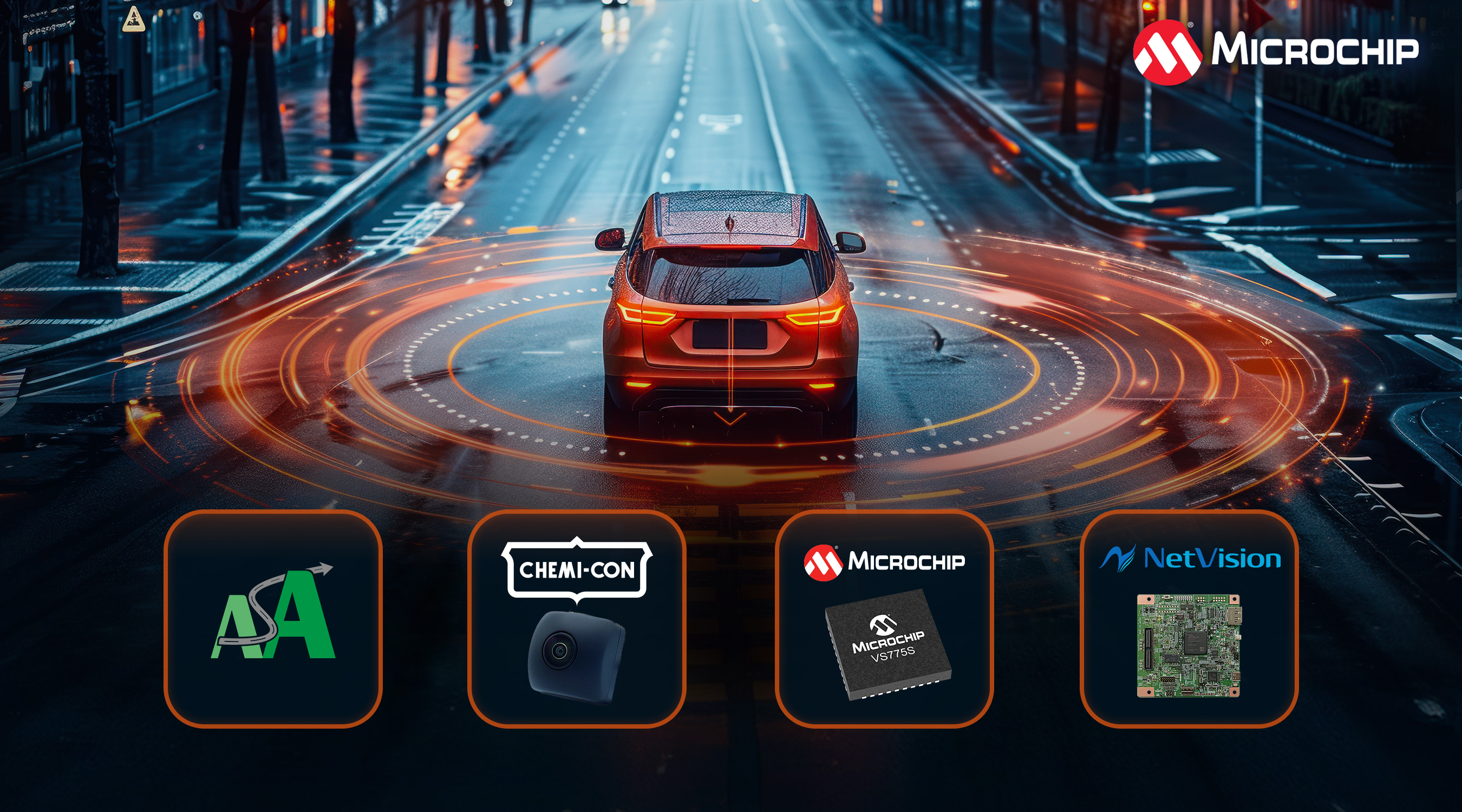 Microchip攜手Nippon Chemi-Con和NetVision 打造日本汽車市場首個ASA-ML攝像頭開發生態系統