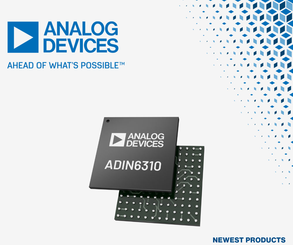 貿(mào)澤開售Analog Devices ADIN3310和ADIN6310工業(yè)以太網(wǎng)交換機