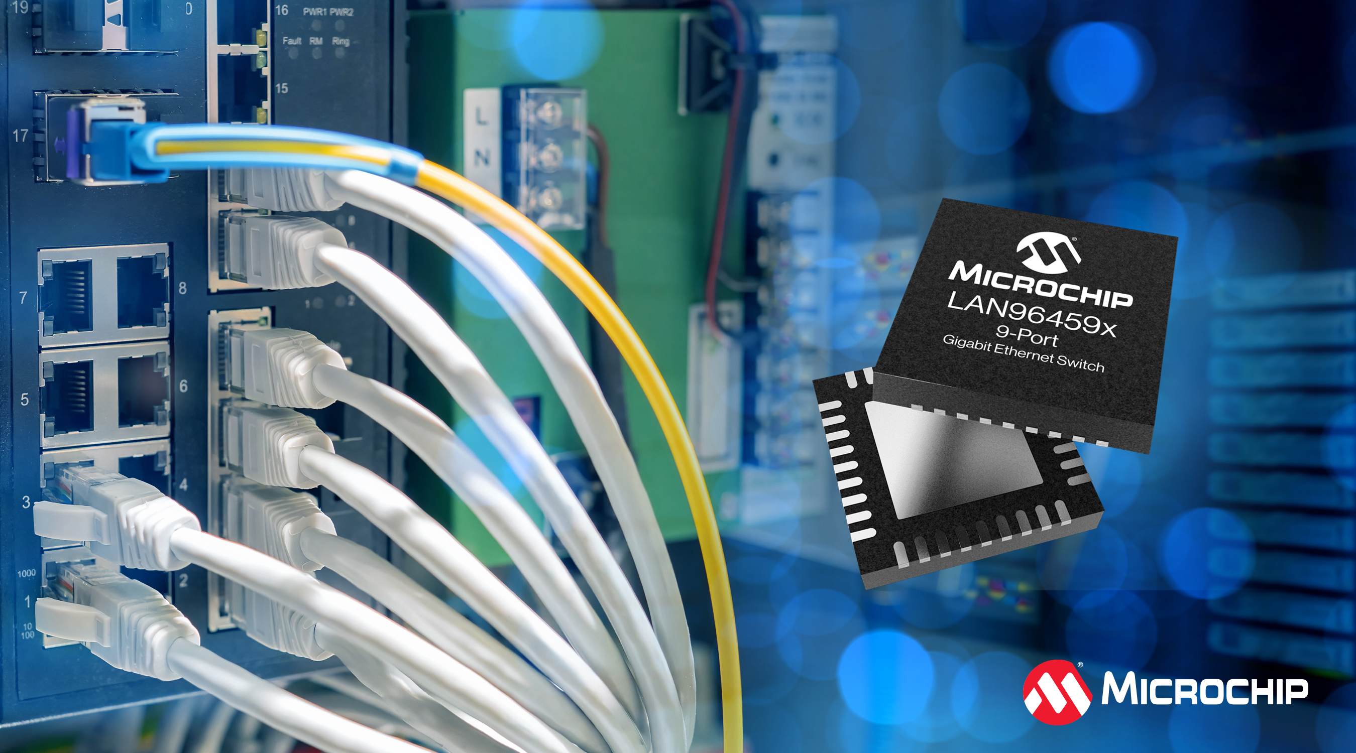 Microchip推出面向工业应用的灵活新型千兆以太网交换机系列 支持TSN/AVB与冗余功能