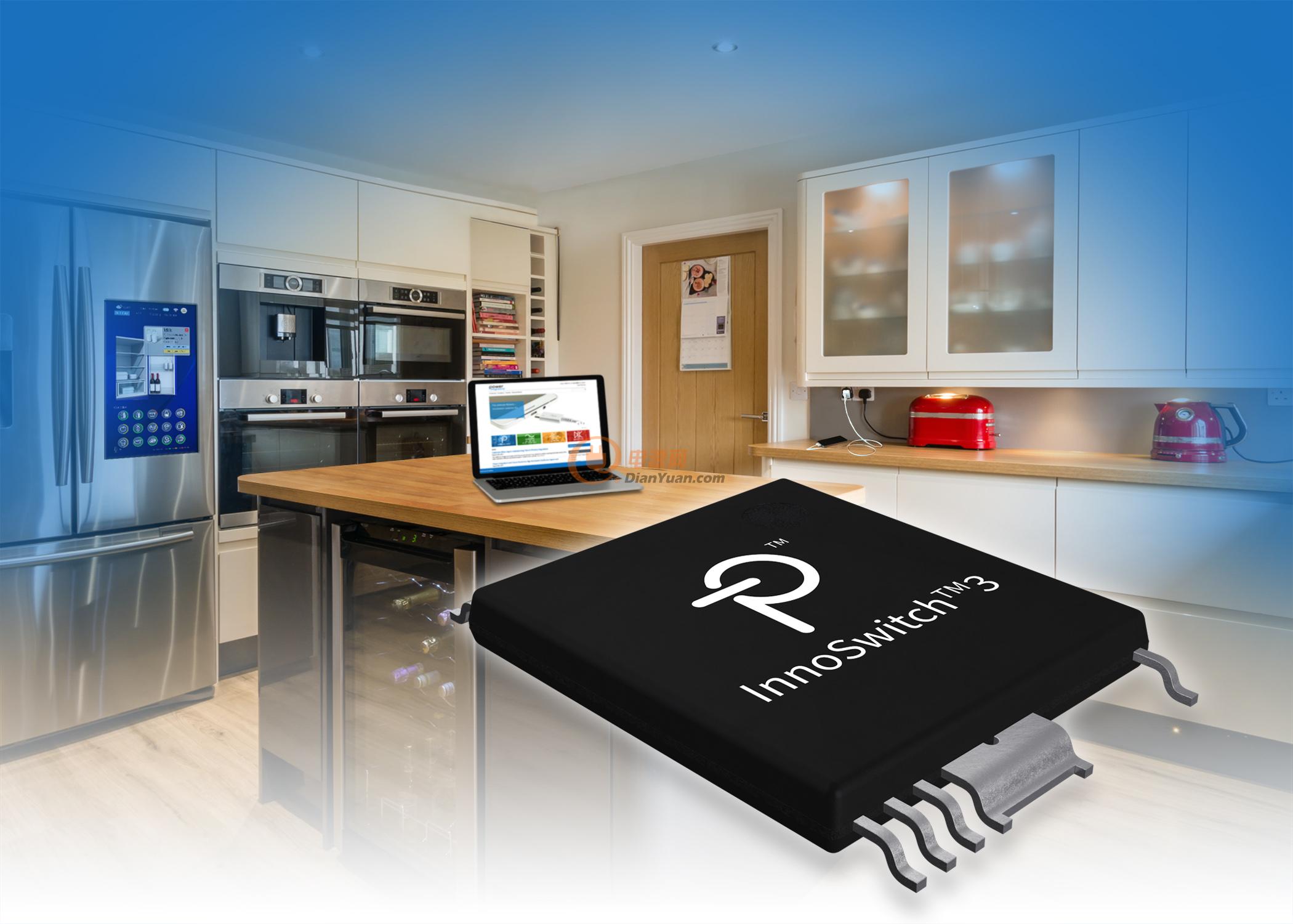 PI发布InnoSwitch3高效率(94%)离线反激式开关电源IC-电源网