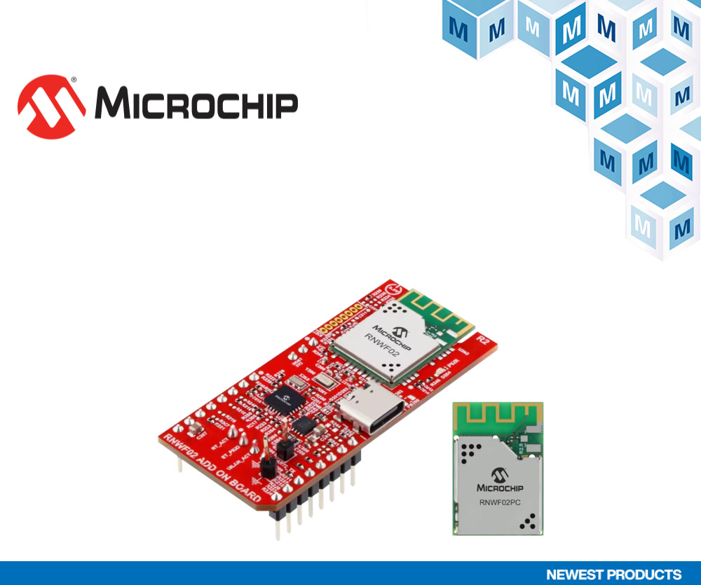贸泽开售Microchip Technology RNWF02抢先体验版开发套件 助力工业自动化和IoT应用