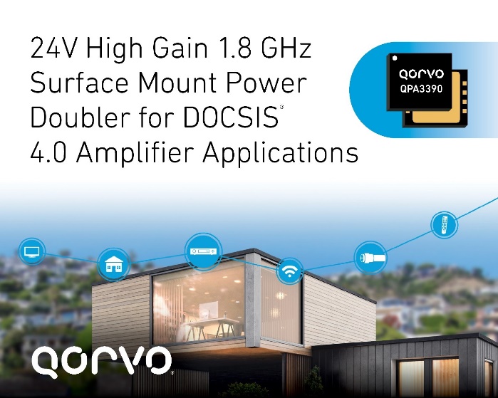 Qorvo® 率先推出面向 DOCSIS 4.0 的 24V 功率倍增器